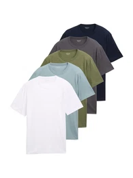 T-Shirt marine / hellblau / grau / oliv / wei