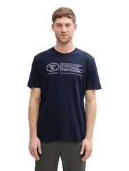 TOM TAILOR T-Shirt blau/marine/weiß