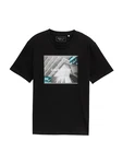 TOM TAILOR DENIM T-Shirt aqua / grau / schwarz