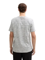TOM TAILOR DENIM T-Shirt marine/weiß