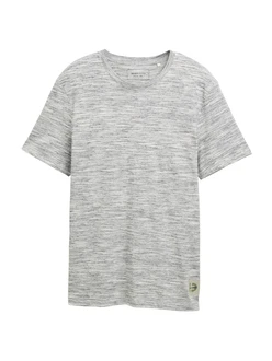 TOM TAILOR DENIM T-Shirt marine/weiß