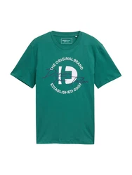 TOM TAILOR DENIM T-Shirt marine/smaragd/weiß