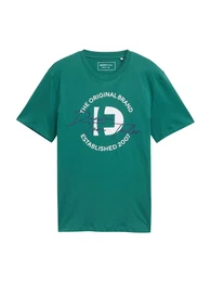 T-Shirt marine / smaragd / wei