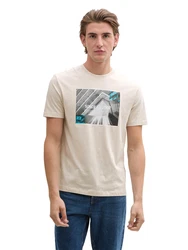 TOM TAILOR DENIM T-Shirt azur/grau/schwarz/offwhite