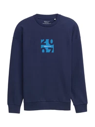 Sweatshirt marine / azur / wei