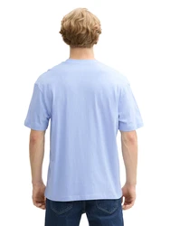 TOM TAILOR DENIM T-Shirt hellblau/weiß