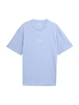 TOM TAILOR DENIM T-Shirt hellblau/weiß