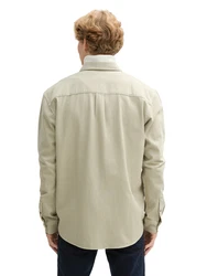 TOM TAILOR Denim Langarmhemd Relaxed Fit Hemd beige