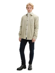 TOM TAILOR Denim Langarmhemd Relaxed Fit Hemd beige