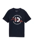 TOM TAILOR DENIM T-Shirt marine/orangerot/weiß TOM TAILOR DENIM T-Shirt marine/orangerot/weiß