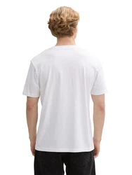 TOM TAILOR DENIM T-Shirt grau/dunkelorange/schwarz/weiß