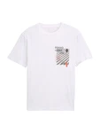 TOM TAILOR DENIM T-Shirt grau/dunkelorange/schwarz/weiß