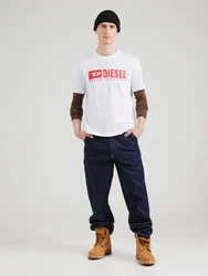 DIESEL T-Shirt 'T-ADJUST-Q7' rot/weiß