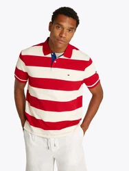 TOMMY HILFIGER Poloshirt rot/weiß