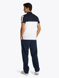 TOMMY HILFIGER Poloshirt marineblau / kirschrot / weiß