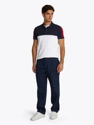 TOMMY HILFIGER Poloshirt marineblau / kirschrot / weiß