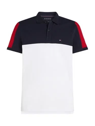 TOMMY HILFIGER Poloshirt marineblau / kirschrot / weiß