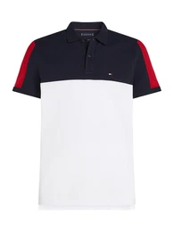 Poloshirt navy / kirschrot / wei