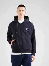 ARMANI EXCHANGE Sweatjacke marine/weiß