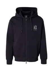 ARMANI EXCHANGE Sweatjacke marine/weiß