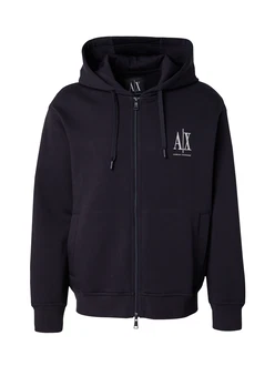 ARMANI EXCHANGE Sweatjacke marine/weiß