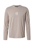 ARMANI EXCHANGE Shirt dunkelbeige/weiß