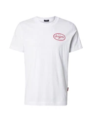 JOOP! Jeans T-Shirt 'Eden' rot/weiß
