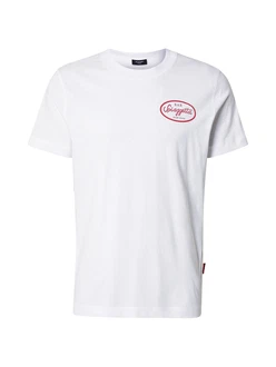 JOOP! Jeans T-Shirt 'Eden' rot/weiß