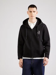 ARMANI EXCHANGE Sweatjacke schwarz/weiß