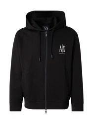 ARMANI EXCHANGE Sweatjacke schwarz/weiß
