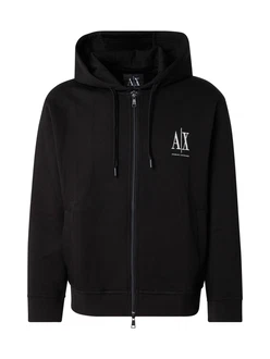 ARMANI EXCHANGE Sweatjacke schwarz/weiß