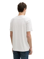 TOM TAILOR DENIM T-Shirt blau/hellgrau/pitaya/weiß