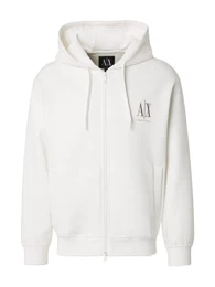 Sweatjacke bronze / offwhite