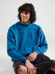 Carlo Colucci Sweatshirt marine/royalblau