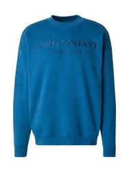 Carlo Colucci Sweatshirt marine/royalblau