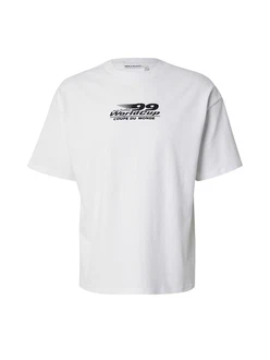 WEEKDAY T-Shirt 'Great' schwarz/weiß