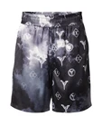 Carlo Colucci Shorts grau/schwarz/weiß