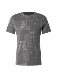 T-Shirt hellgrau / dunkelgrau
