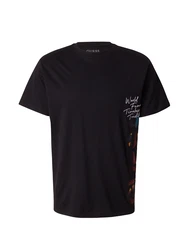 GUESS T-Shirt smaragd/rot/schwarz/weiß