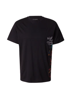GUESS T-Shirt smaragd/rot/schwarz/weiß