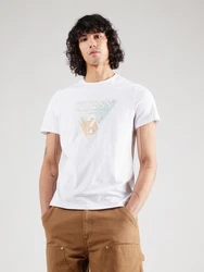 GUESS T-Shirt hellblau/hellrot/silber/weiß