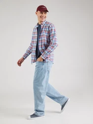 FYNCH-HATTON Hemd Classic hellblau/dunkelblau/cranberry/schwarz