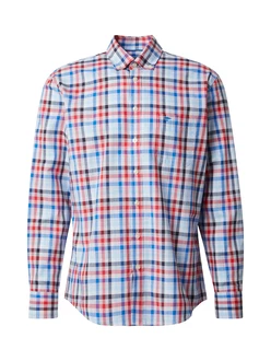 FYNCH-HATTON Hemd Classic hellblau/dunkelblau/cranberry/schwarz