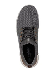 Rieker Slip-On Sneaker grau/braun/dunkelgrau