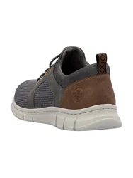 Rieker Slip-On Sneaker grau/braun/dunkelgrau