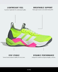 adidas Performance Sportschuh RAPIDMOVE ADV 2 dunkelgrau/limette/pink/weiß