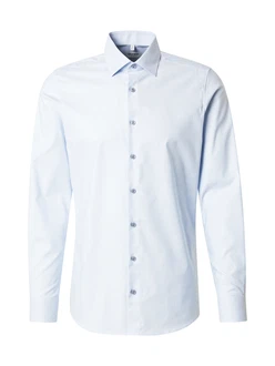 OLYMP Hemd Langarm blau/hellblau