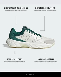 ADIDAS PERFORMANCE Sportschuh 'Courtjam Control 3' dunkelgrn/wei