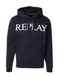 REPLAY Sweatshirt nachtblau/weiß