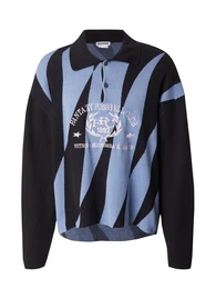 Pullover 'Rene' himmelblau / schwarz / wei